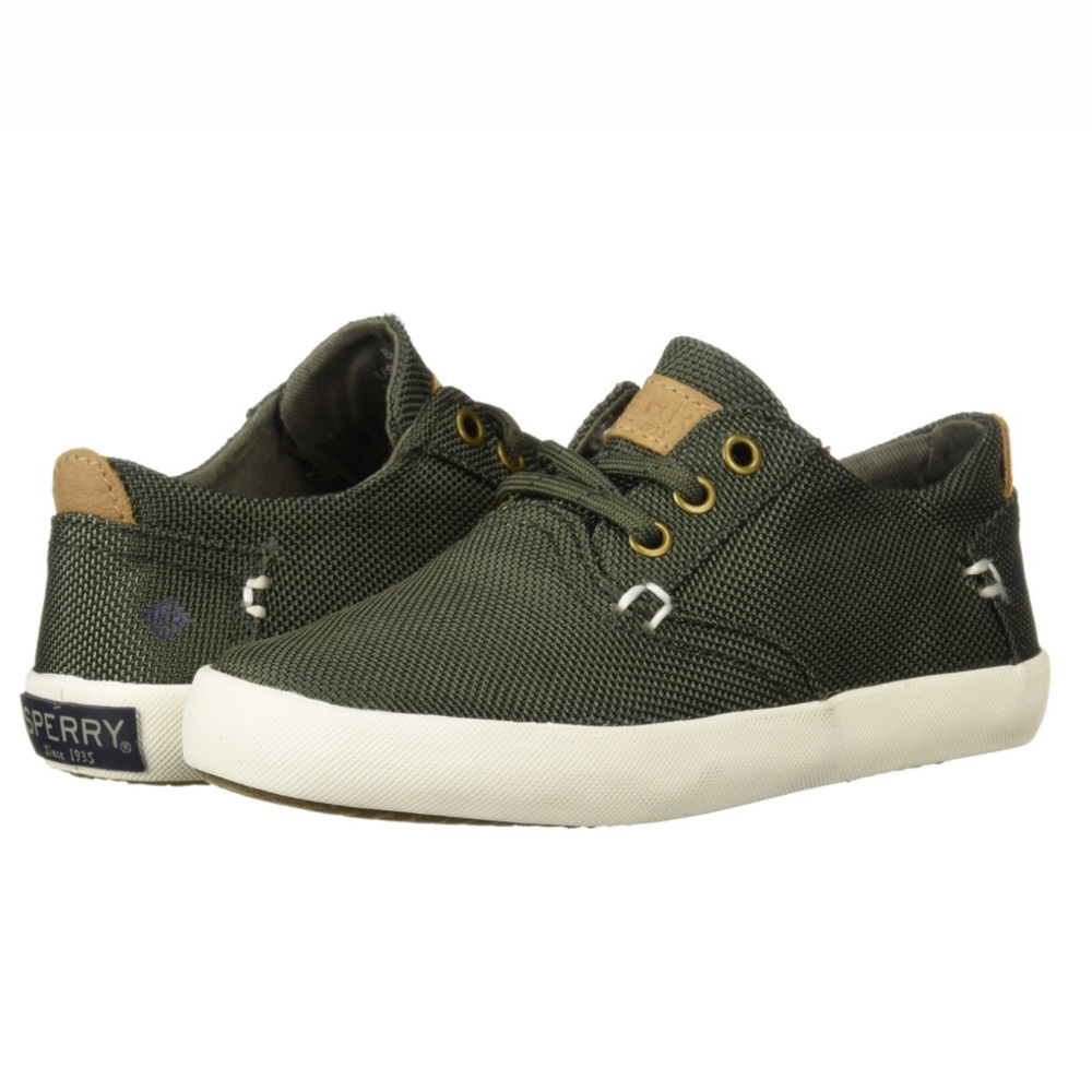 Sperry Top-Sider Bodie Kids Sneakers Washable Lace Up Casual Shoes Olive Green 1